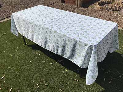 rectangle tablecloths (dusty sage green floral print) - 60 x 102