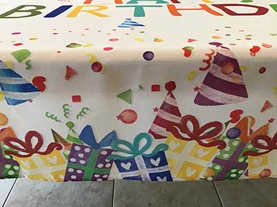 rectangle tablecloths (birthday) - 60 x 120