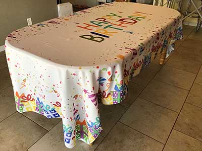 rectangle tablecloths (birthday) - 60 x 120