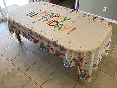 rectangle tablecloths (birthday) - 60 x 120