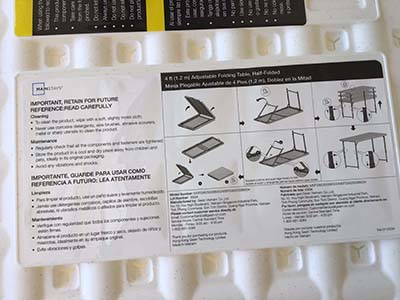 4 foot rectangle tables (adjustable heights)