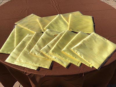 table runners (satin, yellow) - 12 x 108