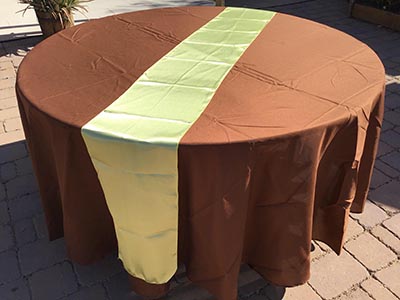 table runners (satin, yellow) - 12 x 108