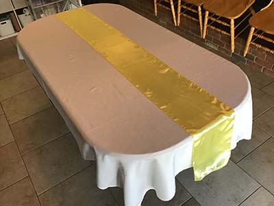table runners (satin, yellow) - 12 x 108