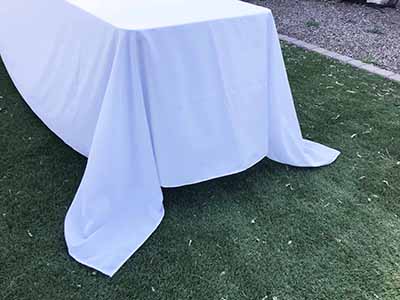 rectangle tablecloths (white) - 90 x 156