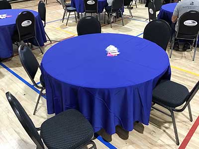round tablecloths (royal blue) - 108