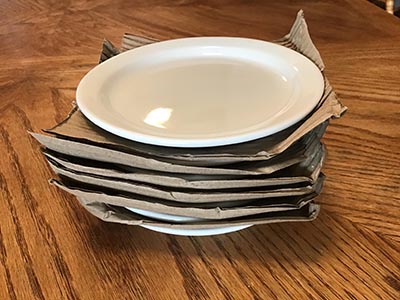 dessert plates - porcelain (Oneida Buffalo bright white) - 5 1/2