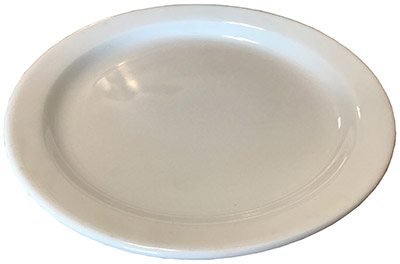 dessert plates - porcelain (Oneida Buffalo bright white) - 5 1/2