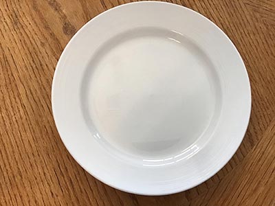 salad plates - ceramic (white, Gibson) - 9