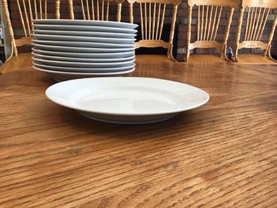 salad plates - ceramic (white, Gibson) - 9