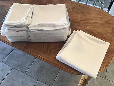 rectangle tablecloths (white) - 60 x 102