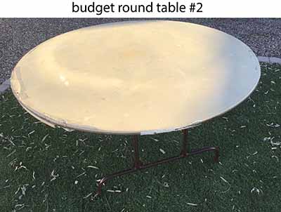 5 foot round tables (budget)