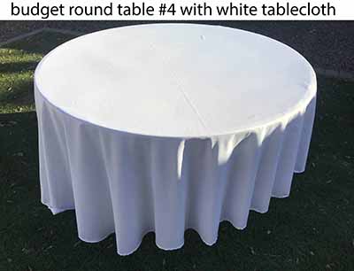 5 foot round tables (budget)