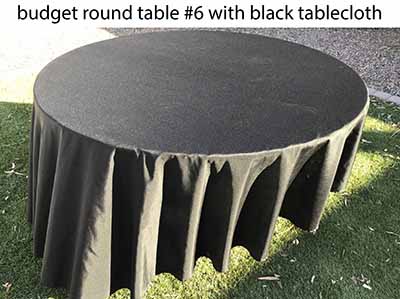 5 foot round tables (budget)