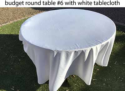 5 foot round tables (budget)
