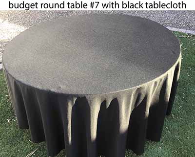 5 foot round tables (budget)