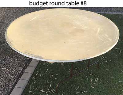 5 foot round tables (budget)