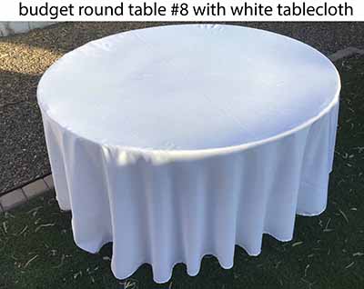 5 foot round tables (budget)