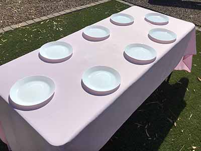 rectangle tablecloths (pastel pink) - 60 x 120