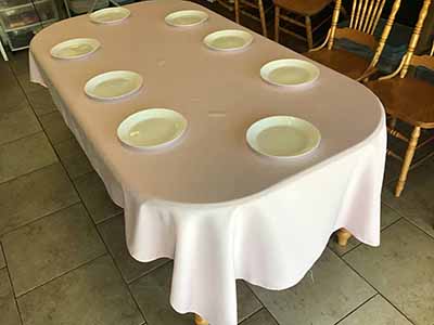 rectangle tablecloths (pastel pink) - 60 x 120