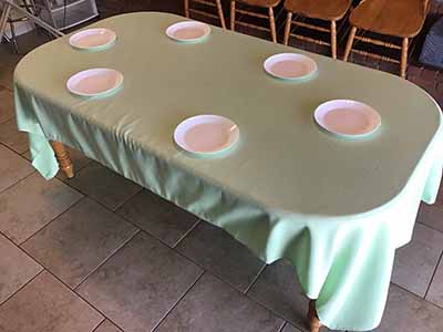 rectangle tablecloths (mint green) - 60 x 120