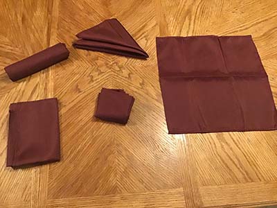 cloth dinner napkins (burgundy) - 17 x 17
