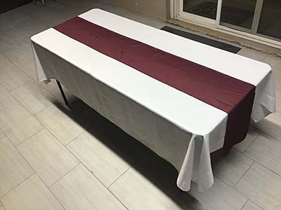 table runners (burgundy) - 12 x 108