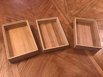 silverware holders (bamboo)