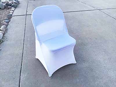 spandex stretch-fitted slip-on chair covers (white)