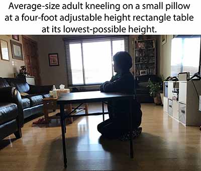 4 foot rectangle tables (adjustable heights)