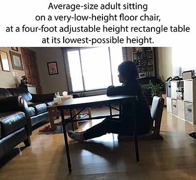 4 foot rectangle tables (adjustable heights)