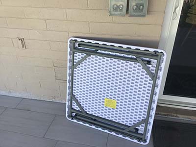 34 inch square tables