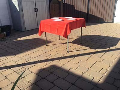 34 inch square tables