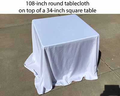 34 inch square tables