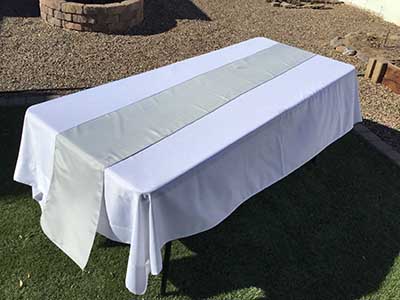 table runners (silver) - 12 x 108