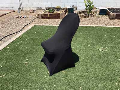 spandex stretch-fitted slip-on chair covers (black)