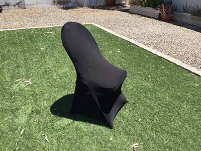 spandex stretch-fitted slip-on chair covers (black)