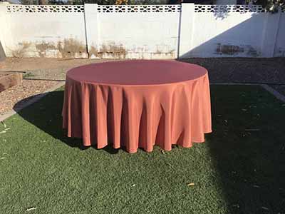 round tablecloths (terracotta/rust) - 108