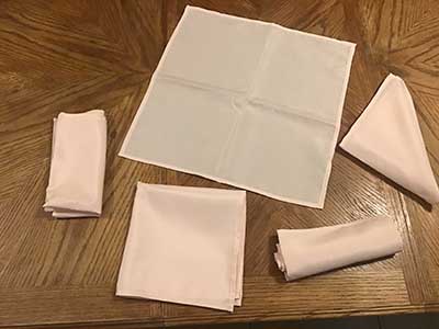 cloth dinner napkins (blush / rose gold) - 17 x 17