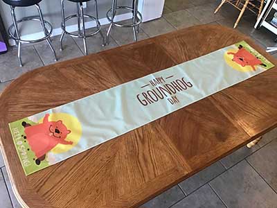 table runners (Happy Groundhog Day/Hello Spring) - 13 x 72