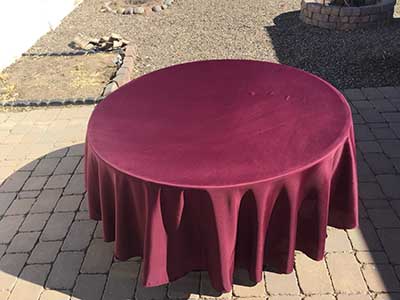 round tablecloths (burgundy) - 108