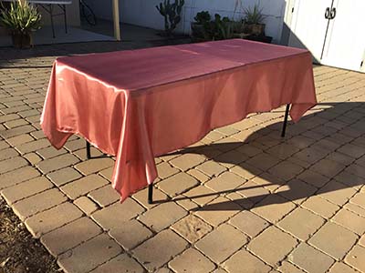 rectangle tablecloths (cinnamon rose, smooth satin) - 60 x 102