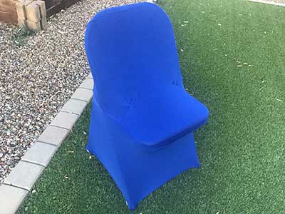 spandex stretch-fitted slip-on chair covers (royal blue)