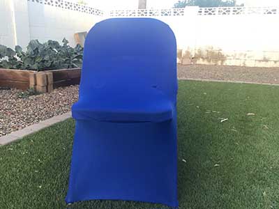 spandex stretch-fitted slip-on chair covers (royal blue)
