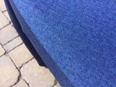 round tablecloths (premium dark blue faux denim) - 120