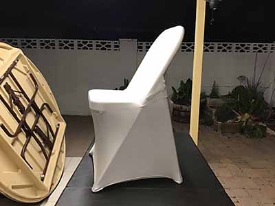 spandex stretch-fitted slip-on chair covers (silver)