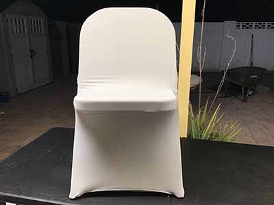 spandex stretch-fitted slip-on chair covers (silver)