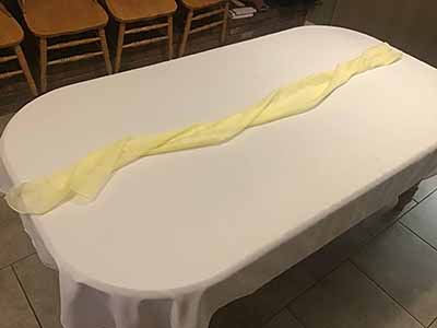table runners (chiffon, yellow) - 20 x 77
