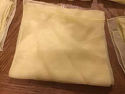 table runners (chiffon, yellow) - 20 x 77