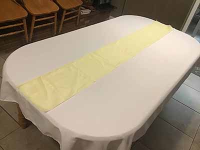 table runners (chiffon, yellow) - 20 x 77